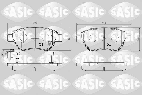 SASIC 6216005 Kit pastiglie freno, Freno a disco