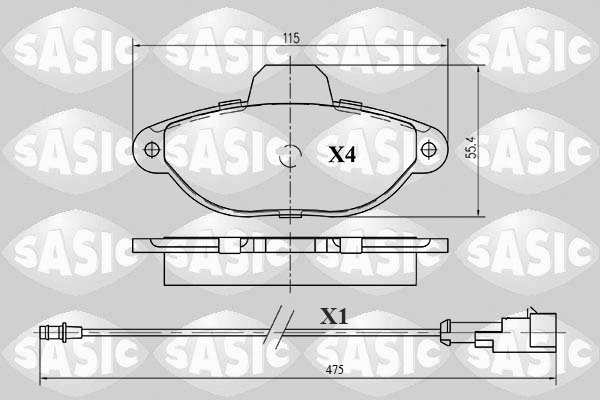 SASIC 6216010 Kit pastiglie freno, Freno a disco-Kit pastiglie freno, Freno a disco-Ricambi Euro