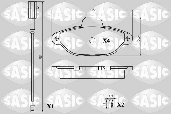 SASIC 6216011 Kit pastiglie freno, Freno a disco-Kit pastiglie freno, Freno a disco-Ricambi Euro