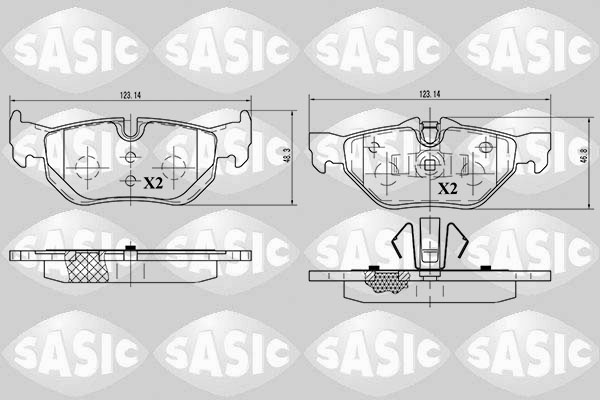 SASIC 6216012 Kit pastiglie freno, Freno a disco-Kit pastiglie freno, Freno a disco-Ricambi Euro