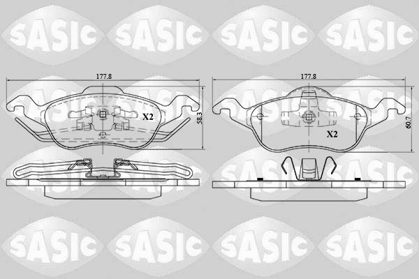 SASIC 6216018 Kit pastiglie freno, Freno a disco-Kit pastiglie freno, Freno a disco-Ricambi Euro