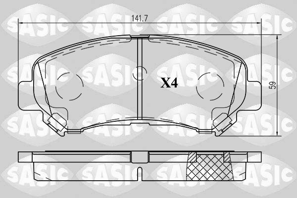 SASIC 6216019 Kit pastiglie freno, Freno a disco