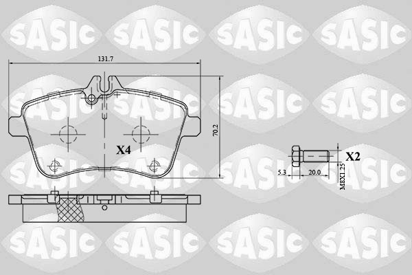 SASIC 6216034 Kit pastiglie freno, Freno a disco-Kit pastiglie freno, Freno a disco-Ricambi Euro