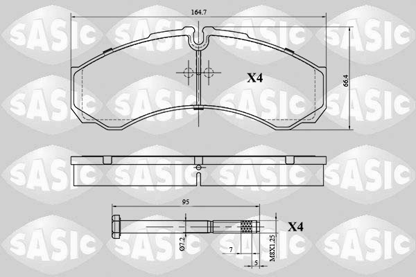 SASIC 6216041 Kit pastiglie freno, Freno a disco-Kit pastiglie freno, Freno a disco-Ricambi Euro