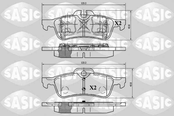 SASIC 6216061 Kit pastiglie freno, Freno a disco