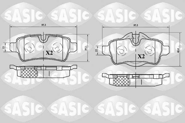 SASIC 6216062 Kit pastiglie freno, Freno a disco