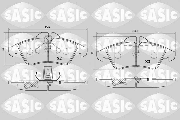 SASIC 6216067 Kit pastiglie freno, Freno a disco-Kit pastiglie freno, Freno a disco-Ricambi Euro