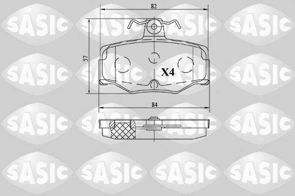 SASIC 6216084 Kit pastiglie freno, Freno a disco