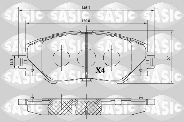 SASIC 6216091 Kit pastiglie freno, Freno a disco-Kit pastiglie freno, Freno a disco-Ricambi Euro