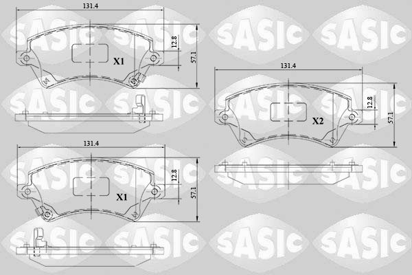 SASIC 6216108 Kit pastiglie freno, Freno a disco