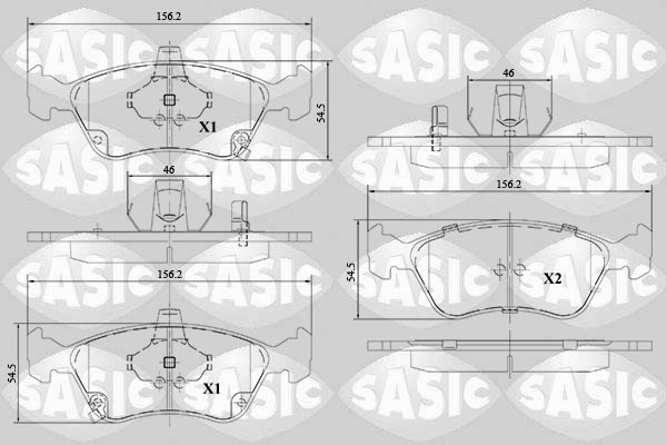 SASIC 6216109 Kit pastiglie freno, Freno a disco-Kit pastiglie freno, Freno a disco-Ricambi Euro