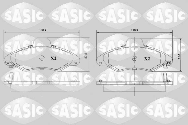 SASIC 6216111 Kit pastiglie freno, Freno a disco