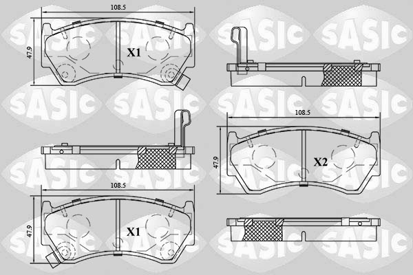 SASIC 6216113 Kit pastiglie freno, Freno a disco-Kit pastiglie freno, Freno a disco-Ricambi Euro