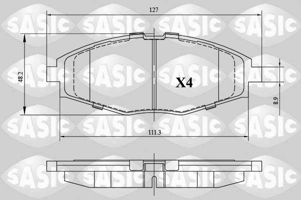 SASIC 6216124 Kit pastiglie freno, Freno a disco