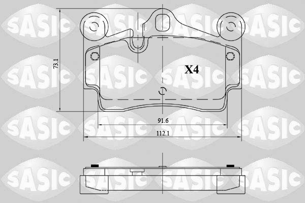 SASIC 6216127 Kit pastiglie freno, Freno a disco