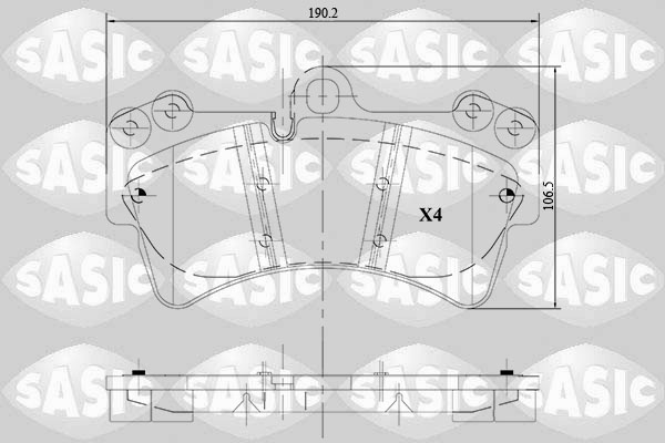 SASIC 6216131 Kit pastiglie freno, Freno a disco