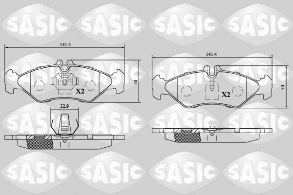 SASIC 6216132 Kit pastiglie freno, Freno a disco