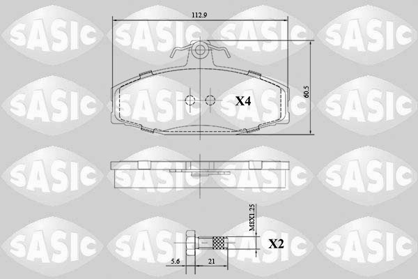 SASIC 6216141 Kit pastiglie freno, Freno a disco-Kit pastiglie freno, Freno a disco-Ricambi Euro