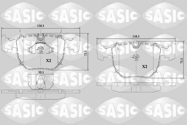 SASIC 6216147 Kit pastiglie freno, Freno a disco-Kit pastiglie freno, Freno a disco-Ricambi Euro