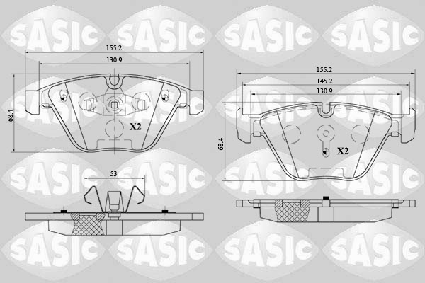 SASIC 6216148 Kit pastiglie freno, Freno a disco