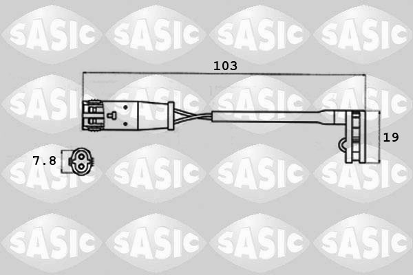 SASIC 6236007 Contatto segnalazione, Usura past. freno/mat. d'attrito-Contatto segnalazione, Usura past. freno/mat. d'attrito-Ricambi Euro