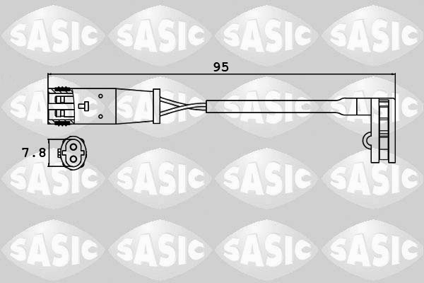 SASIC 6236008 Contatto segnalazione, Usura past. freno/mat. d'attrito-Contatto segnalazione, Usura past. freno/mat. d'attrito-Ricambi Euro