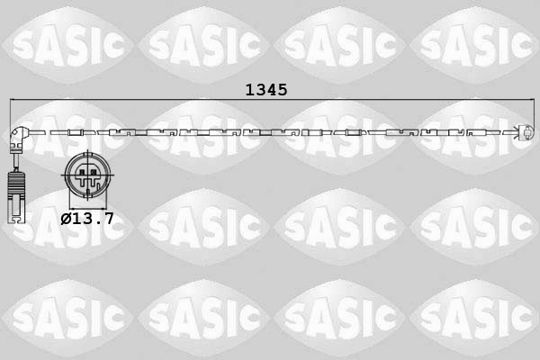 SASIC 6236012 Contatto segnalazione, Usura past. freno/mat. d'attrito