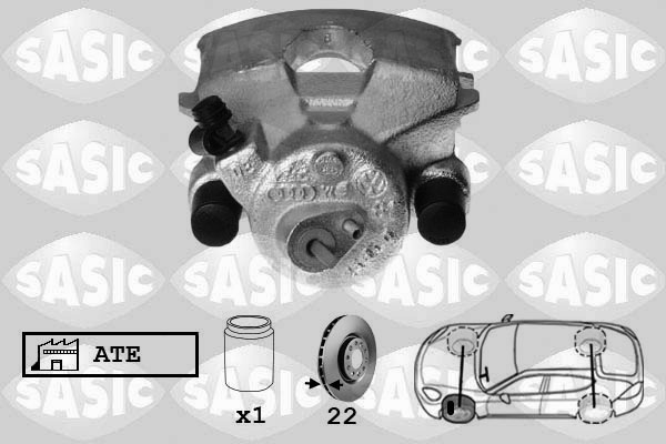 SASIC 6506004 Pinza freno-Pinza freno-Ricambi Euro