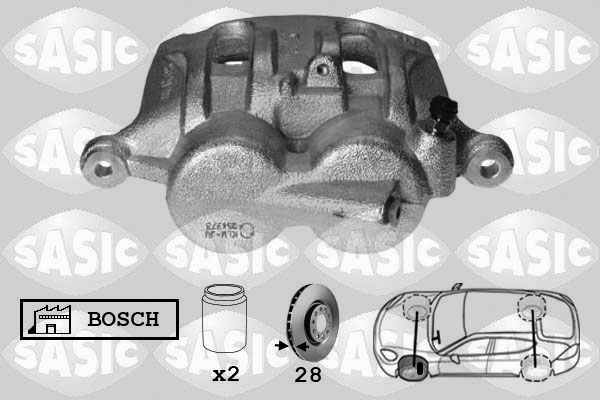 SASIC 6506162 Pinza freno-Pinza freno-Ricambi Euro