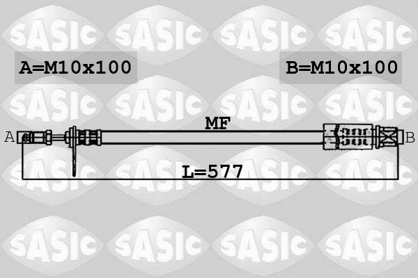 SASIC 6600005 Flessibile del freno-Flessibile del freno-Ricambi Euro