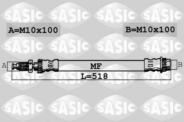 SASIC 6600009 Flessibile del freno-Flessibile del freno-Ricambi Euro