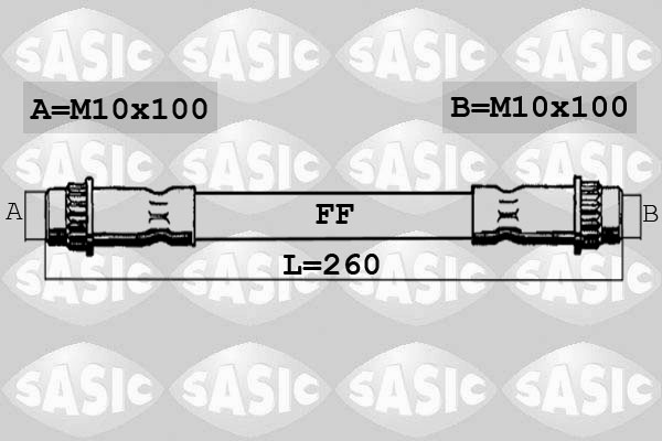 SASIC 6600011 Flessibile del freno-Flessibile del freno-Ricambi Euro