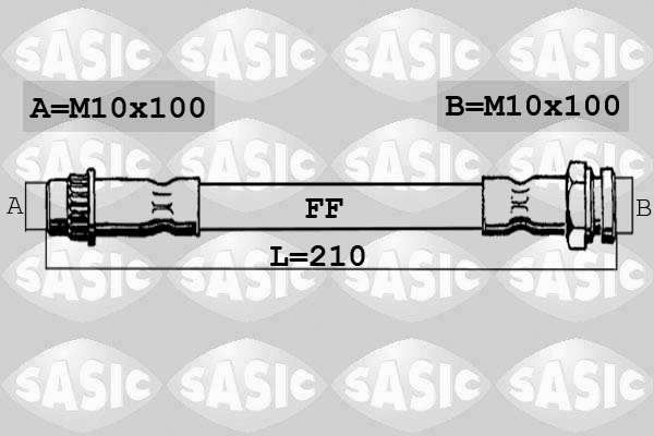 SASIC 6600012 Flessibile del freno-Flessibile del freno-Ricambi Euro