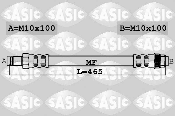 SASIC 6600046 Flessibile del freno-Flessibile del freno-Ricambi Euro