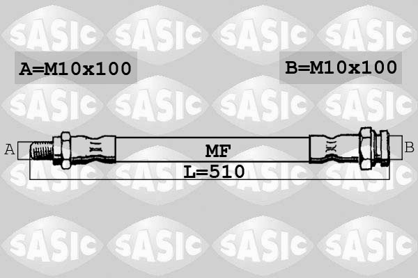 SASIC 6600049 Flessibile del freno-Flessibile del freno-Ricambi Euro