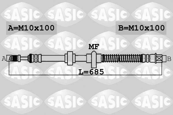 SASIC 6600056 Flessibile del freno-Flessibile del freno-Ricambi Euro