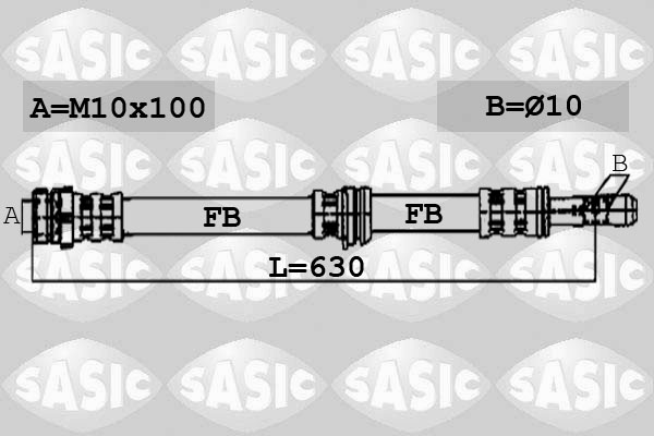 SASIC 6600058 Flessibile del freno-Flessibile del freno-Ricambi Euro