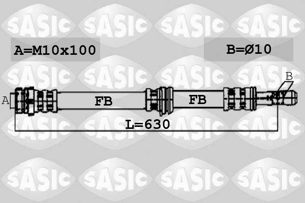 SASIC 6600059 Flessibile del freno-Flessibile del freno-Ricambi Euro