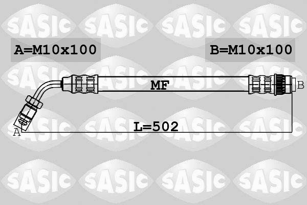 SASIC 6604017 Flessibile del freno