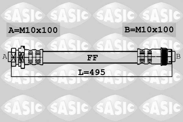 SASIC 6604030 Flessibile del freno-Flessibile del freno-Ricambi Euro