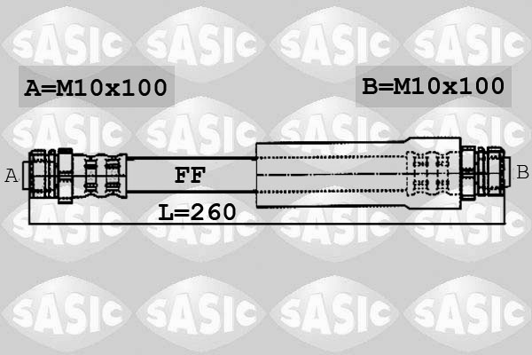 SASIC 6606009 Flessibile del freno-Flessibile del freno-Ricambi Euro