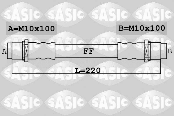 SASIC 6606012 Flessibile del freno-Flessibile del freno-Ricambi Euro