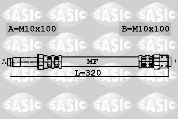 SASIC 6606019 Flessibile del freno-Flessibile del freno-Ricambi Euro