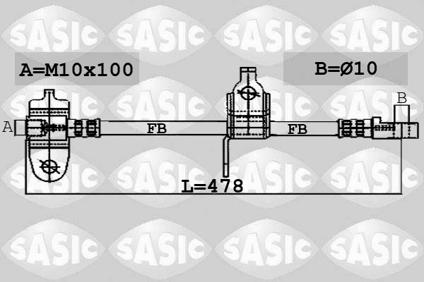 SASIC 6606032 Flessibile del freno-Flessibile del freno-Ricambi Euro