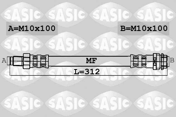 SASIC 6606034 Flessibile del freno-Flessibile del freno-Ricambi Euro