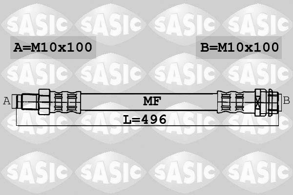 SASIC 6606039 Flessibile del freno-Flessibile del freno-Ricambi Euro