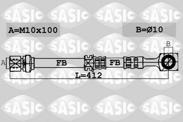 SASIC 6606043 Flessibile del freno-Flessibile del freno-Ricambi Euro