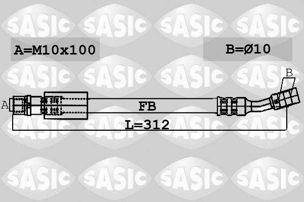 SASIC 6606047 Flessibile del freno-Flessibile del freno-Ricambi Euro