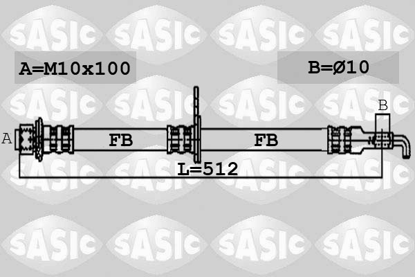 SASIC 6606052 Flessibile del freno-Flessibile del freno-Ricambi Euro