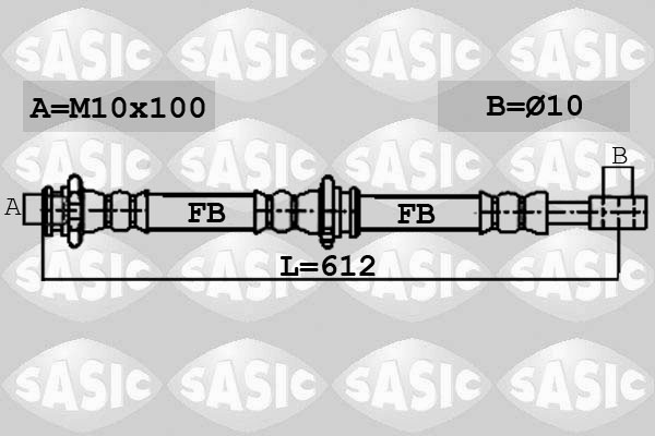 SASIC 6606082 Flessibile del freno-Flessibile del freno-Ricambi Euro